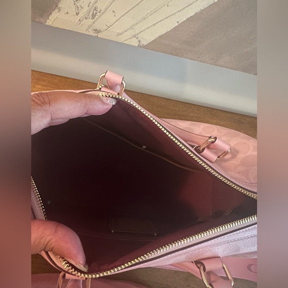 Coach Light Pink Signature Satchel - Picture 9 of 12